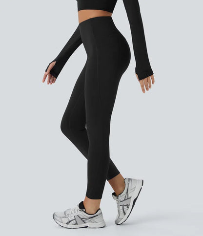 Softlyzero™ Plush Thermal High Waisted Tummy Control Side Pocket Workout Leggings