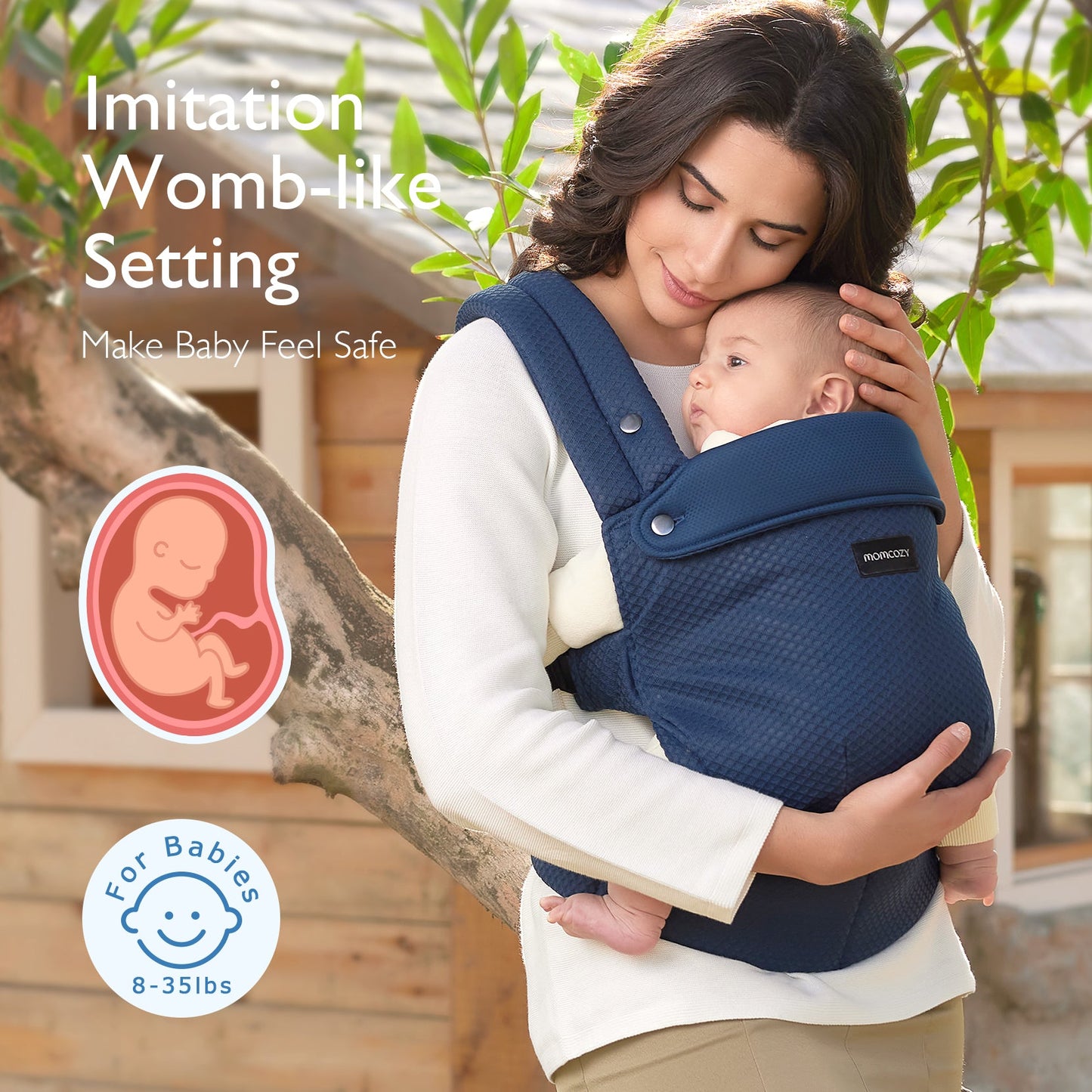 MomCozy | Babytrage von Neugeborenem bis Kleinkind